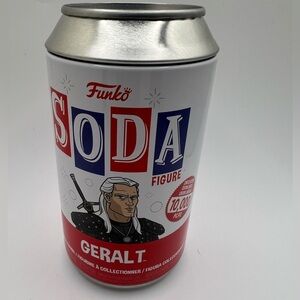 Funko Soda Geralt Collectible Can - White, Red & Blue